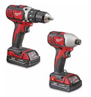 Milwaukee Cordless Compact Drill And Impact Driver Power Tool Set - 2691-22
