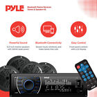 Pyle Plmrkt48bk 6 5 Inch Bluetooth Marine Receiver Stereo And Speaker Kit  Black