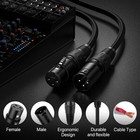 1 5 Ft Xlr Cable 6 Packs Balanced Microphone Dmx Cable Black