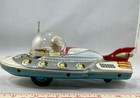 Rare 1950   s Tin  Friction  Asahi  Japan Space Patrol  Car With Radio Operator