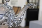 Antique C1896 Pairpoint Bros  Sterling Silver Nautical Themed Tea Kettle   Stand