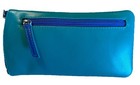 Ili Genuine Leather Eyeglass Case With Frame Graphic In Aqua cobalt