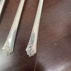 Oneida Sterling Silver Damask Rose Set 4 Dinner Forks 7 1 8   