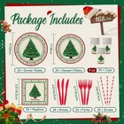 168 Pcs Christmas Paper Plates And Napkins Vintage Tree - 168pcs 