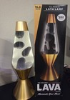 New Lava Lamp Xl 52 Oz 16 3  Golden Crown Black Lava Clear Liquid Sold Out