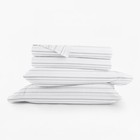 Gray Weathered Stripe 4 Piece 100  Cotton Flannel Deep Pocket Sheet Set  Queen