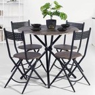 Vintage Round Dining Table 2-4 Unique Pedestal Base Metal Legs Kitchen New