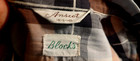 Vtg 1950s Men s Shirt By Block  Finely Woven Plaid  Neutral Tones  Lightweight