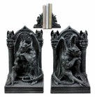 Medieval Age Gothic Sculptural The Thinker Gargoyle Bookends Figurine Set 6 25 h