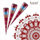 Natural Kaveri Temporary Tattoo Mehandi Herbal Henna Body Art Kit-  24 Cones