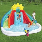Inflatable Kids Water Park Slide Bounce House Splash Pool Climbing Wall Set