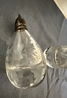 Set Of 2 Vtg Sterling Silver And Etched Crystal  Salt pepper Shakers
