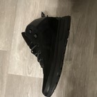 Timberland Men   s Black Leather Lace-up Ankle Hiker Boots Round Toe Size 9
