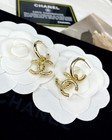 New Women s Fashion 3d Embossed Letter Gold Earrings