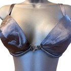 Vintage Wonderbra Bra 38d Underwire Nylon Silky Satin Second Skin Shiny Push Up