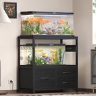 Heybly 20-29 Gallon Fish Tank Stand  Aquarium Stand With Drawer  Power Outlet   