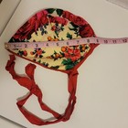 Vintage Child s Costume Floral Folk Art Swedish Bonnet Hat 1950s Ribbon Tie Neck