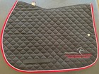 3 Pack - Ogilvy Saddle Pads  Gray black white With Black red white Piping 