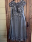 Mother Of The Bride Wedding Formal Dress Size 18 Rehearsal  Dance Sequins Grey