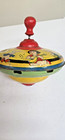 Vintage J  Chein   Co  Tin Metal Spinning Top W  Wood metal Plunger Made In Usa