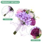 Wedding Bouquet For Bride  Artificial Bridal Bouquet purple 