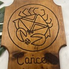 Vintage Handmade Cancer Zodiac Sign Wall Hanging Hook Decor Crab Star Carved