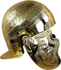 Roman Cavalry Embossed Helmet 18 G Brass Larp Helmet For Cosplay   Home Decor