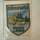 Vintage Nos  Minnesota  10 000 Lakes  Iron On Souvenir Patch By Voyager Emblems