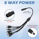12v 5a Security Camera Power Supply With 8-way Splitter Cable Ac 100-240v To Dc