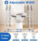 Raised Toilet Seat With Handles - Homland - 400 Lb Capacity - Easy Adjust 