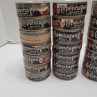 Lot Of 35 1989 Vtg Copenhagen Satisfies Snuff Tobacco Empty Tins Cardboard Cans