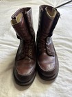 Vtg Wolverine Tripple-tanned Shell Horsehide Du-flex Mens Boots 1940s 40s Moc