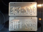 1991-1997 Washington   Passenger   License Plate Pair Yom  842-fme  Nos  Dmv Ready