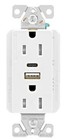 Eaton 15a 125v ac  Duplex Receptacle With Usb A   C Charge Ports  3-pack 