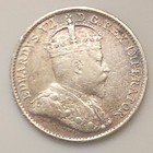 Canada 1909 Five Cent Canadian Coin 925 Silver King Edward Vii Round Leaves