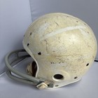 Vintage Nokona Football Helmet White Made In Usa N5-70 Soft Chin Strap Grey Mask