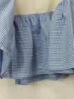 Pottery Barn Kids Crib Skirt Blue White Gingham Check Split Corner 11   Drop 