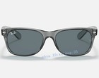Ray-ban Rb2132 New Wayfarer Sunglasses 55mm Grey Frame Blue Lens Uv400