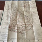 Vintage 1956 Barbados Folding Road Map Anderson   Moulder Pocket Travel Guide 