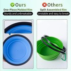 Collapsible Pet Travel Feeder 2 Pack Foldable Dog Cat Food Water Dish Bowl For