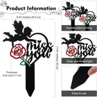 Therwen Cemetery Decorations For Grave Miss You Metal Memorial Black Mainly 