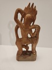 Vintage Hand Carved Wooden Apsara Dancer Statue Asian Cambodian Thai Figurine   