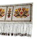 Vintage Bohemian 70s Felted Wool Woven Tapestry Hanging Wall Art Tassels 39x77