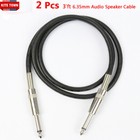 2pcs 3ft 1 4 Inch Mono Male To Male Audio Patch Cable Guitar Amplifier Speaker