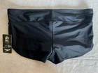 Speedo Size Xl Women s Black Wide Waistband Stretch Lined Swim Boy Shorts New