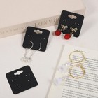 Earring Display Holder Cards 2 Inch Black Paper Jewelry Tags With 6 Holes