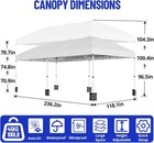 10x20ft Outdoor Portable Pop Up Canopy Tent  Waterproof Heavy Duty Party Canopy