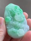 Grade A Icy Green Jade Jadeite Pendant Dragon 1019