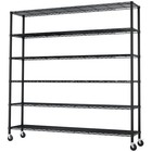 6 Tier Adjustable Metal 59 l X 17 w X 86 h Storage Shelf Rack For Kitchen Garage