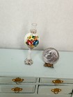 Vtg Chrysnbon Parlor Lamp Brass Dollhouse Miniature 1 12 Hurricane Lantern Glass